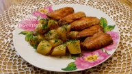 Куриные крылышки с картофелем в духовке. Готовим с Оксаной Валерьевной.