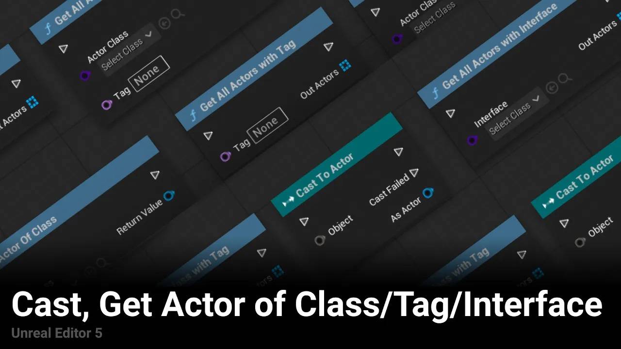 Доступ к ACTOR через Cast, Get Actor Of ClassTagInterface в Unreal Engine 5