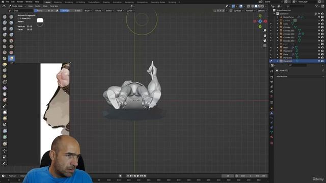 13. Sculpring basic neck fur and soles of the shoes