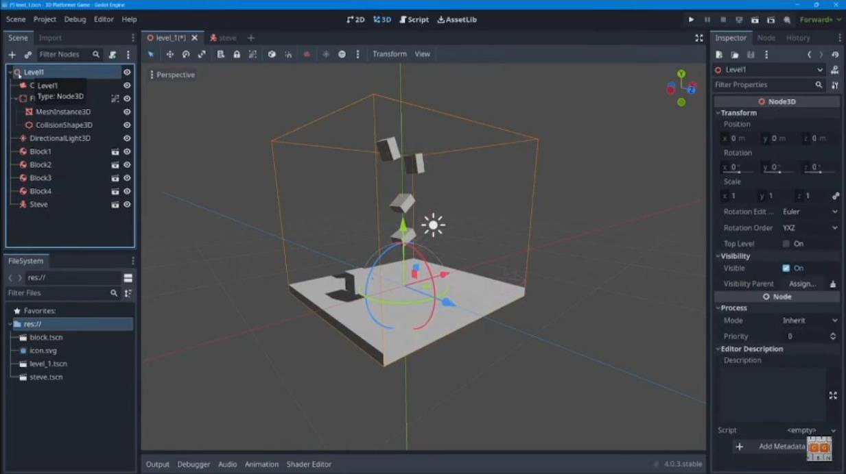 Уроки Godot4 от BornCG. Урок 3.