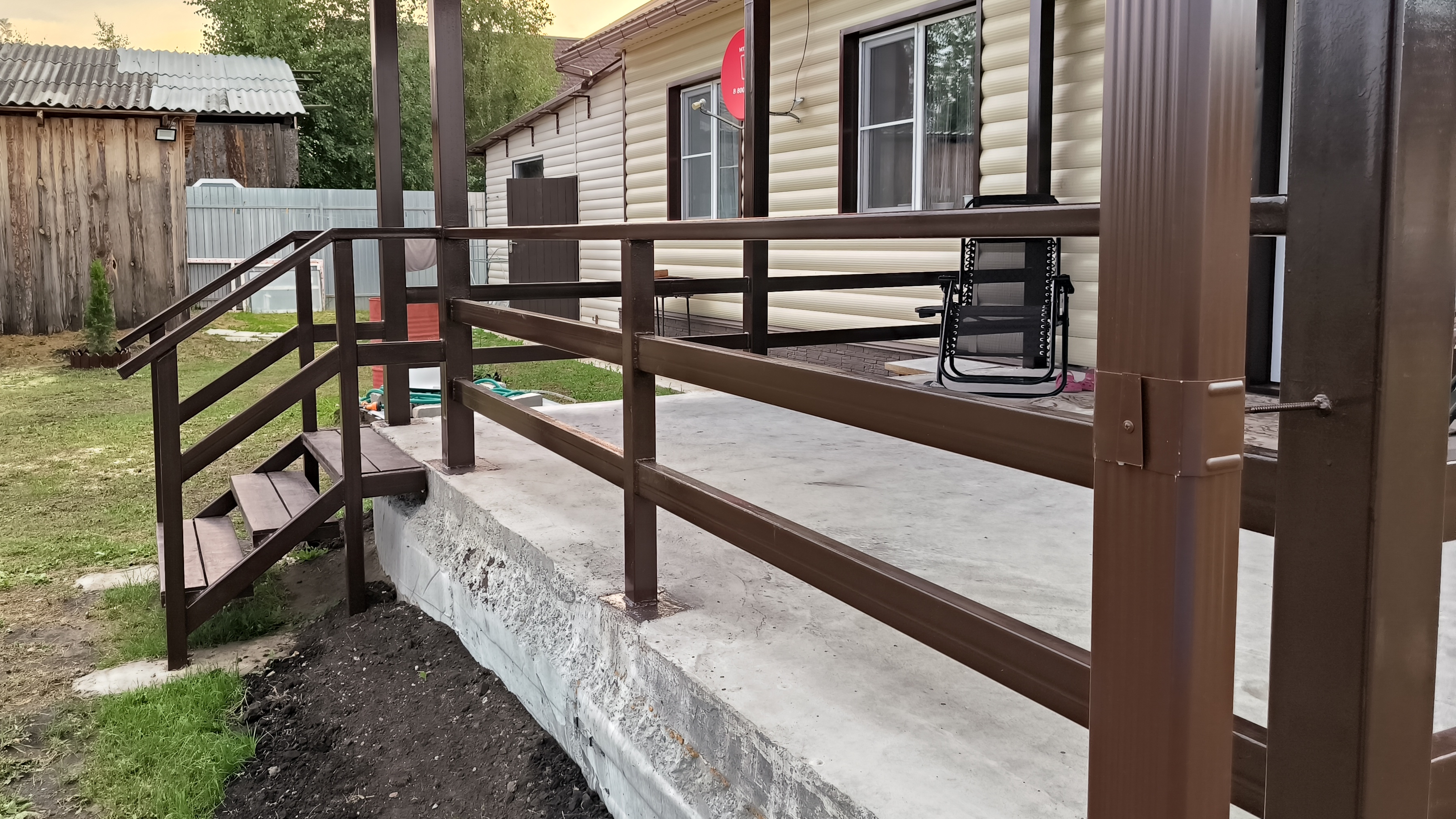 Терраса к дому. Часть 1. Фундамент.