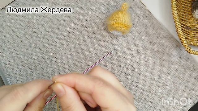 Второй вариант вязания хвостика для котиков Батончиков