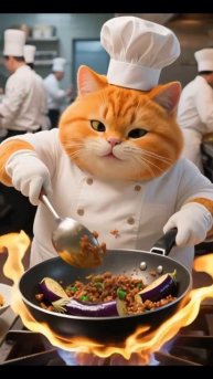 Кот повар