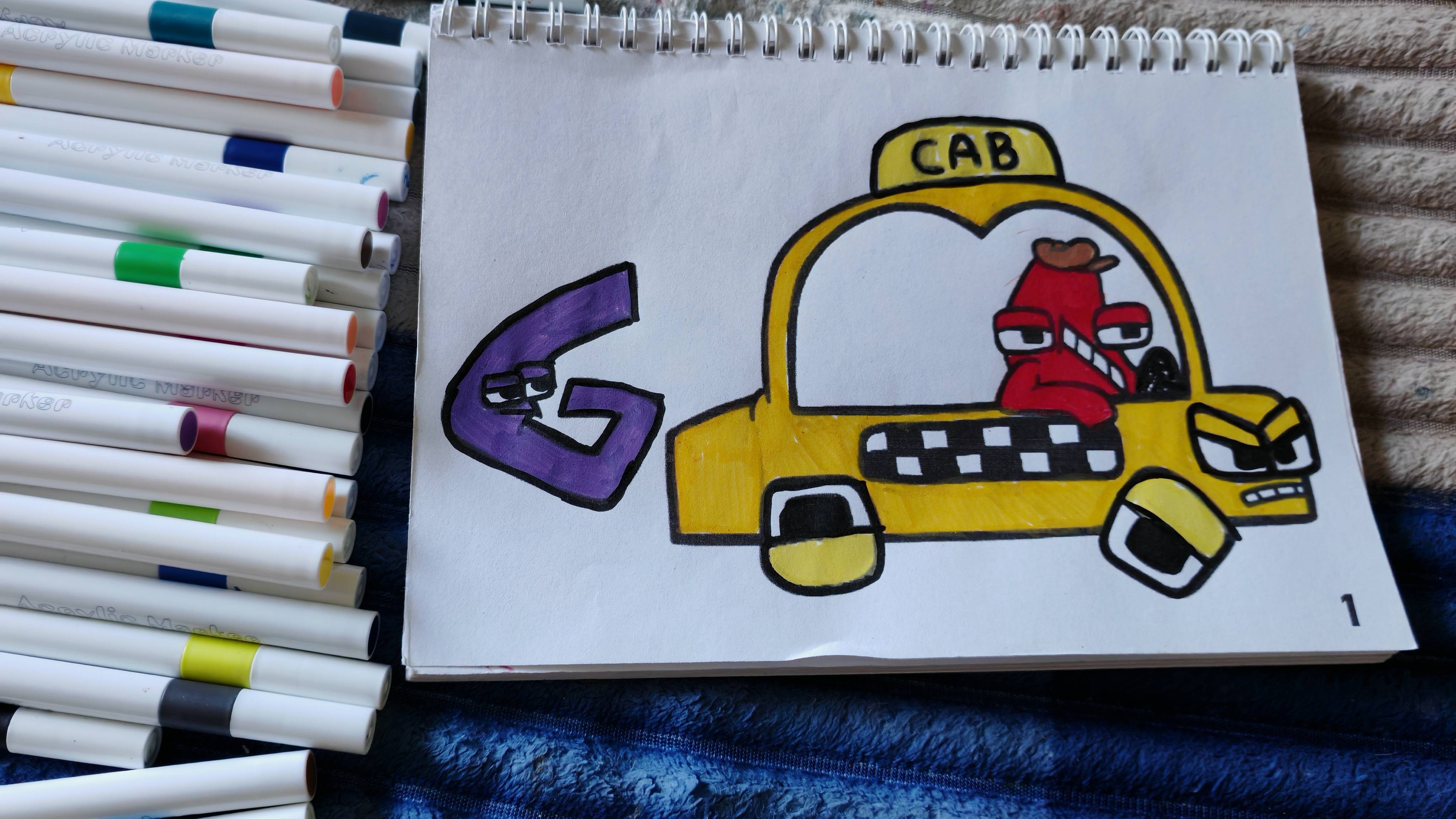 Раскрашиваю алфавит лор акриловыми маркерами, alphabet lore