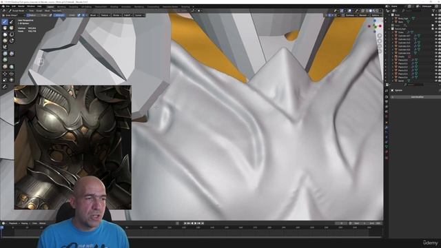 23 -Refining the torso armor 3D sketch