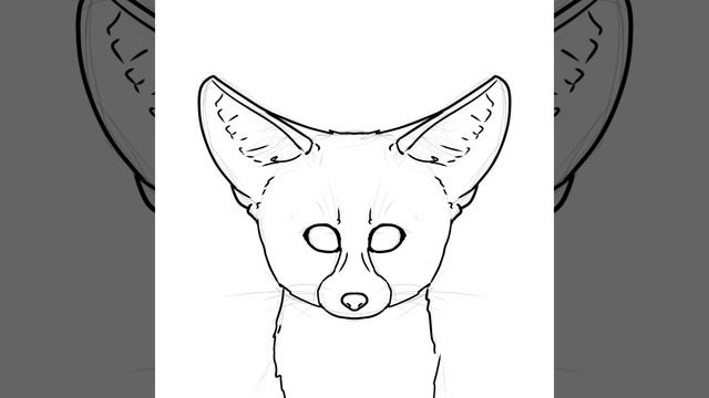 Рисую Фенека #арт #спидпэинт #animal #speedpaint #рисунок