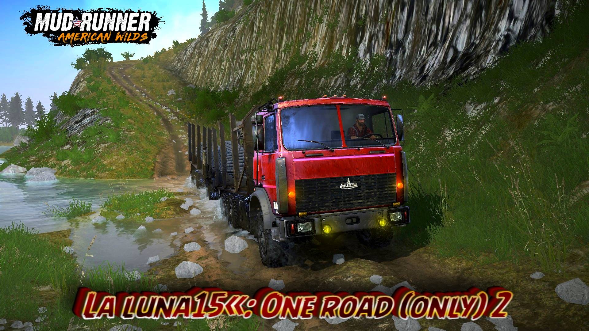 MudRunner. La luna15. One road (only) 2