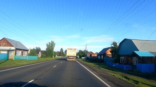 дорога через село Верхний Ингаш, Красноярский край июль 2025г.