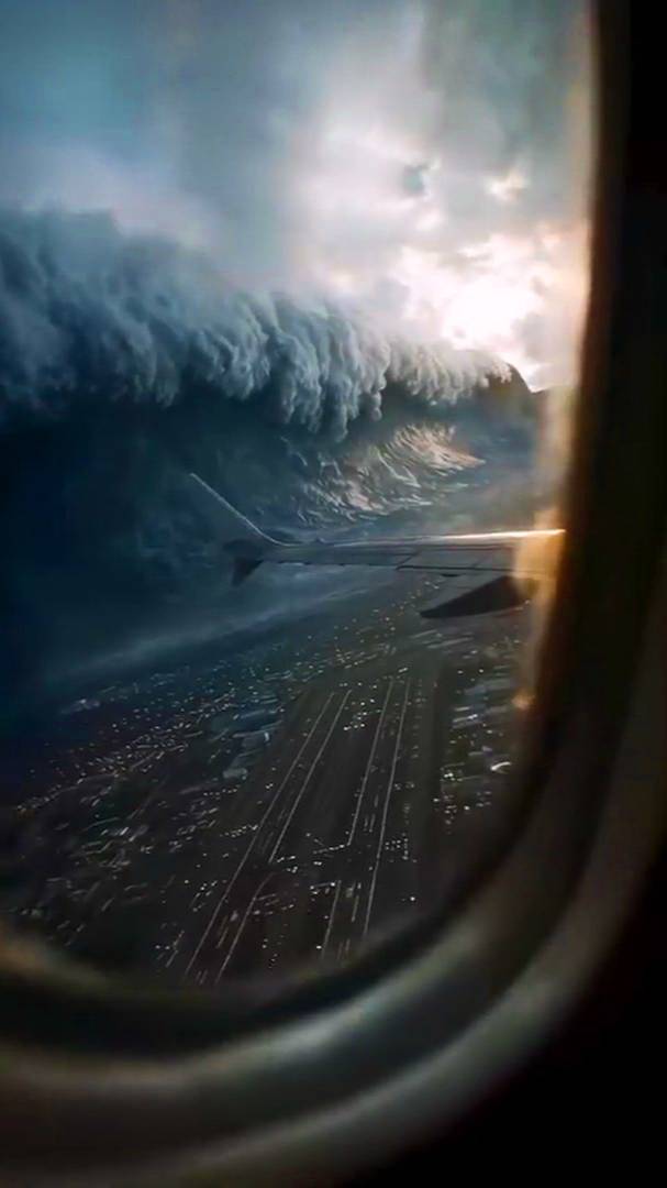 Огромная волна накрыла город