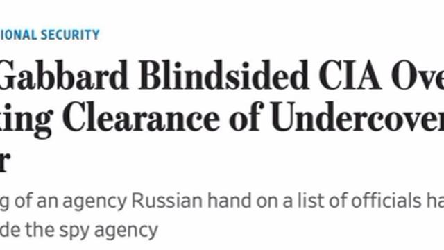 😂🇺🇸🇷🇺Директор нацразведки США Тулси Габбард случайно раскрыла имя сотрудника ЦРУ под прикрытием