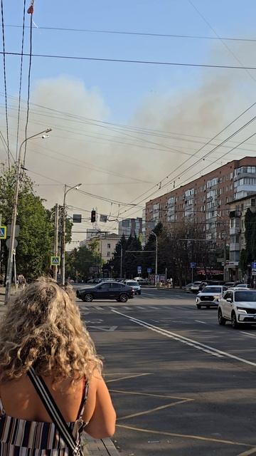 Пожар в центре Ростова-на-Дону , неподалёку от ЦГБ.