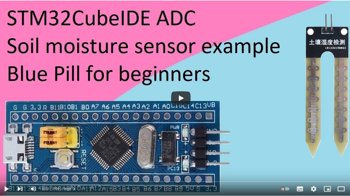 47. STM32CubeIDE Soil moisture sensor STM32F103C8T6