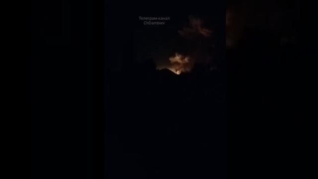 Момент ракетно-дронового удара ВС РФ по предприятию «Павлоградский химический завод» в г. Павлоград