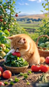 Рыжий котик ждет гостей