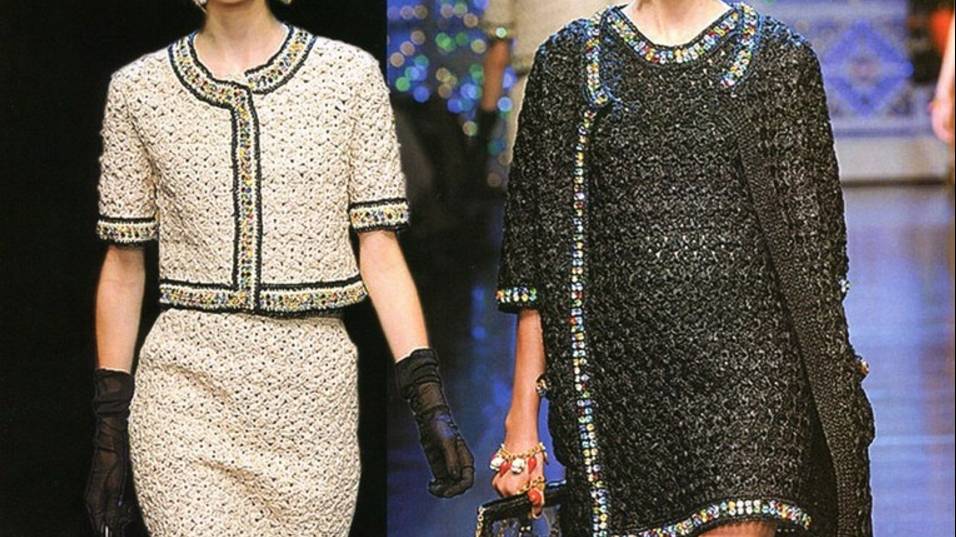 3 Костюма Шанель,связанный крючком  от Dolce & Gabbana