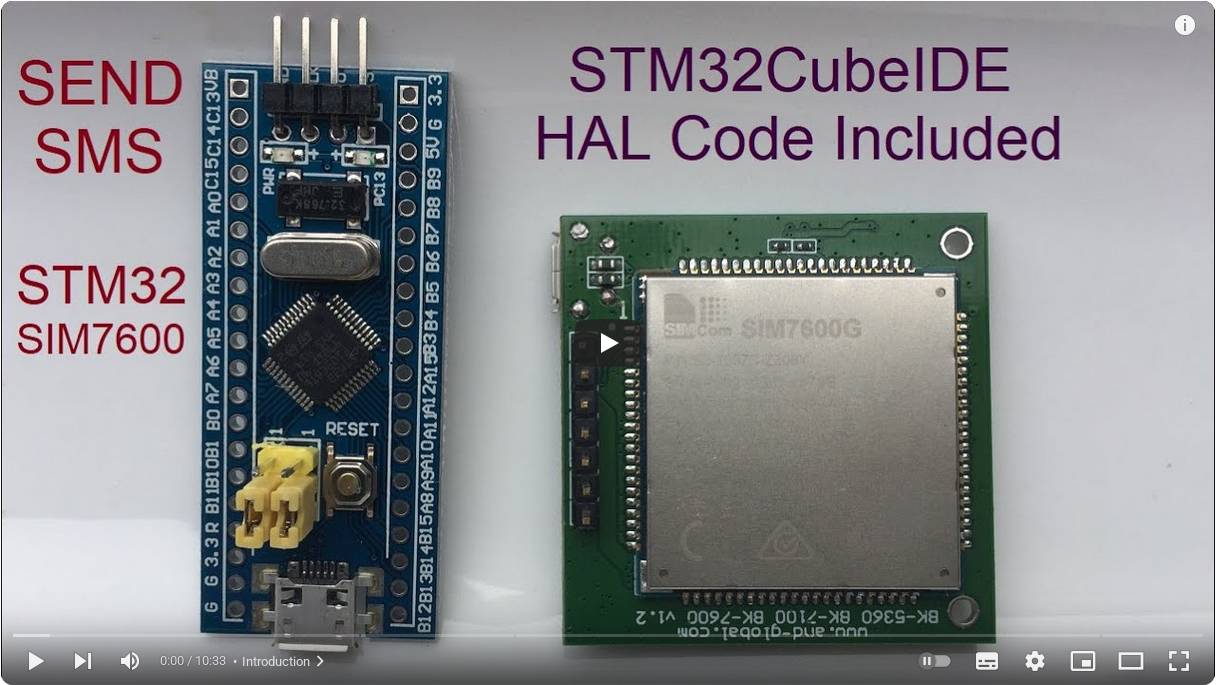 10. SMS using SIM7600 and STM32 HAL