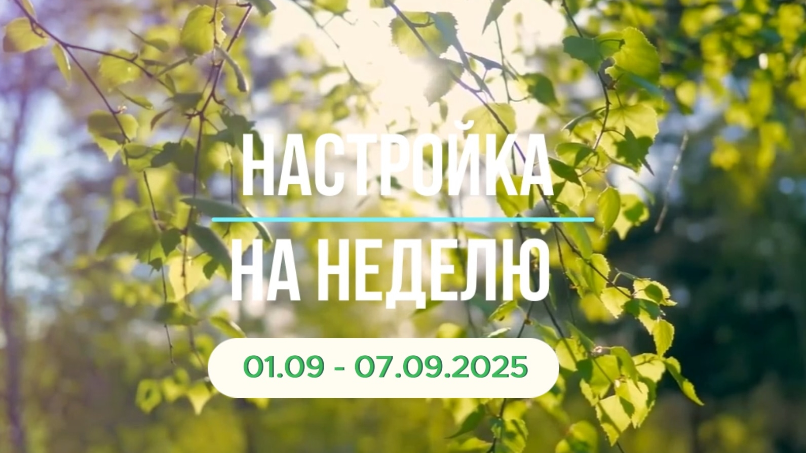 Настройка на неделю 01.09 - 07.09.2025. #психология #медитация #голос