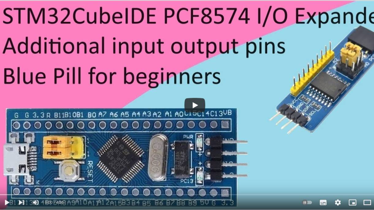 111. PCF8574 IO Expander with STM32 F103C8T6 STM32CubeIDE.png