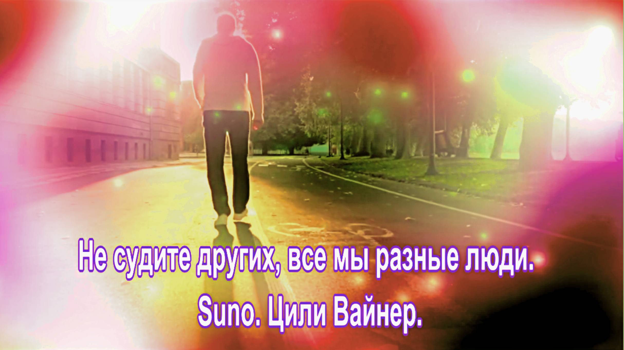 Не судите других, все мы разные люди. Suno.сл.  Цили Вайнер.