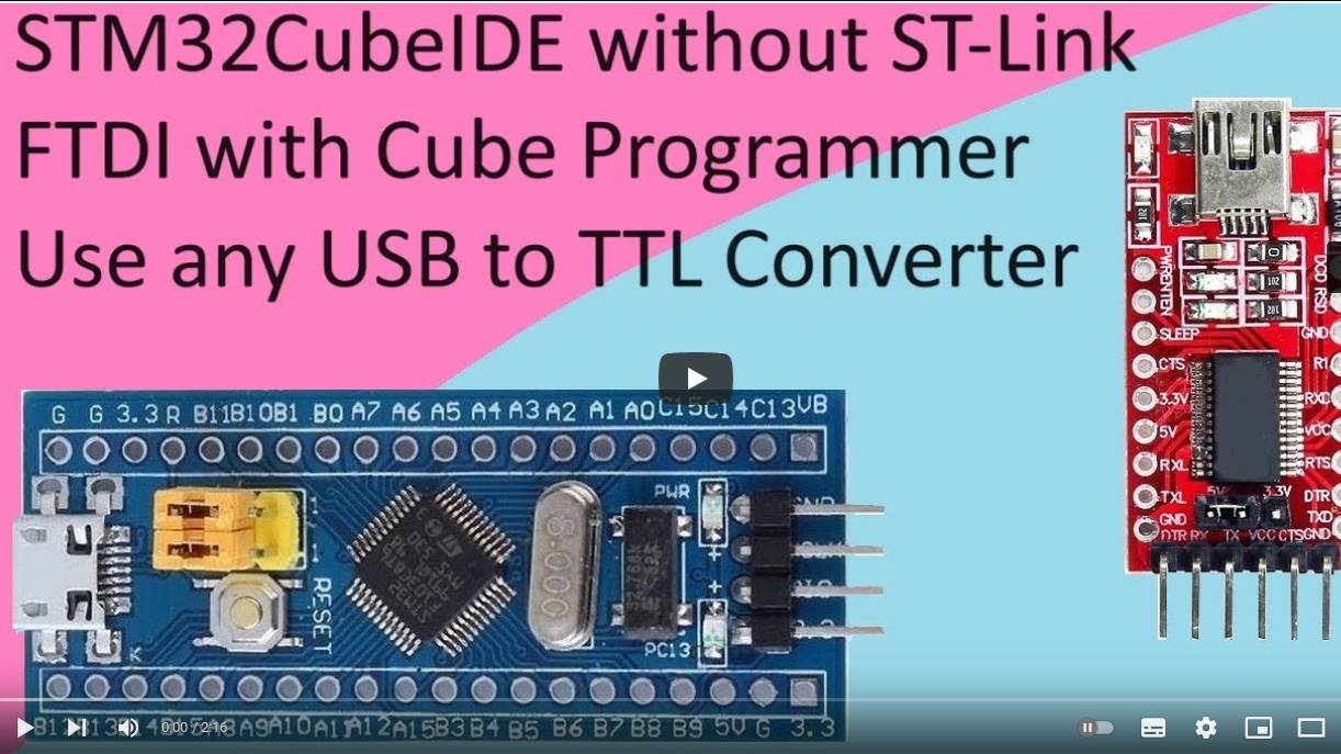 93. Use USB-TTL Converter to program with STM32CubeIDE