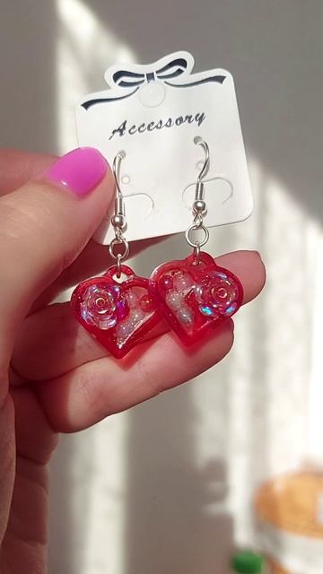 Серьги сердечки