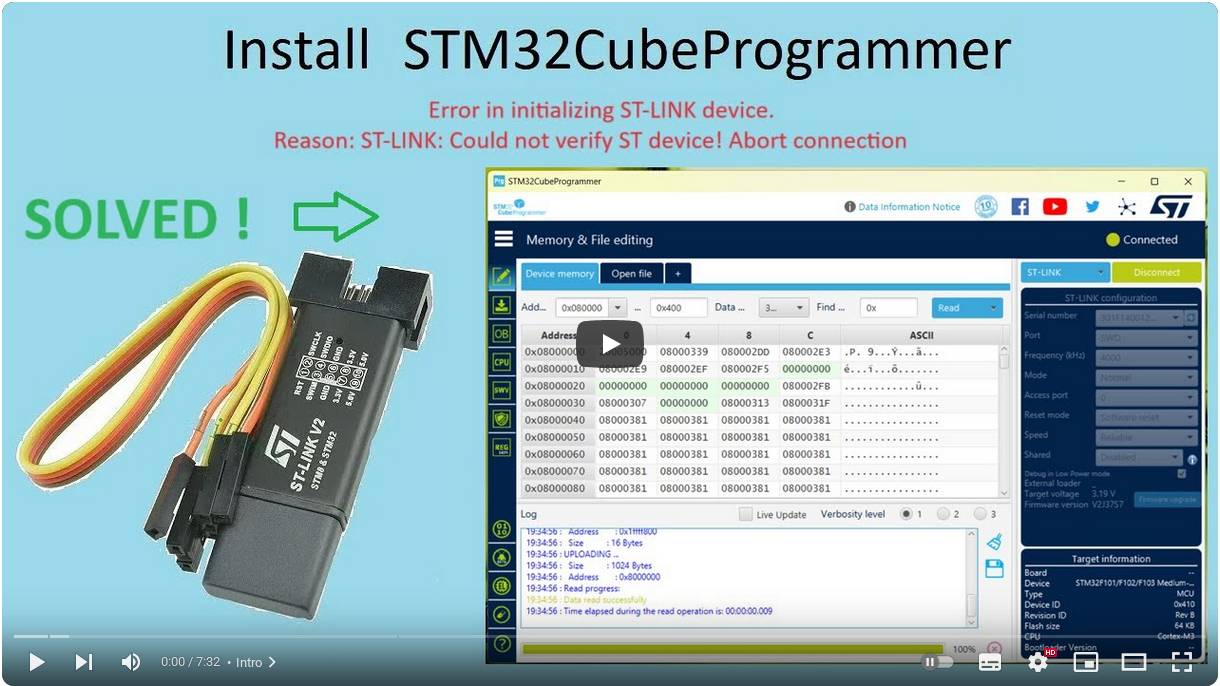 92. Program STM32 using STM32 Cube Programmer formally ST-LINK utility