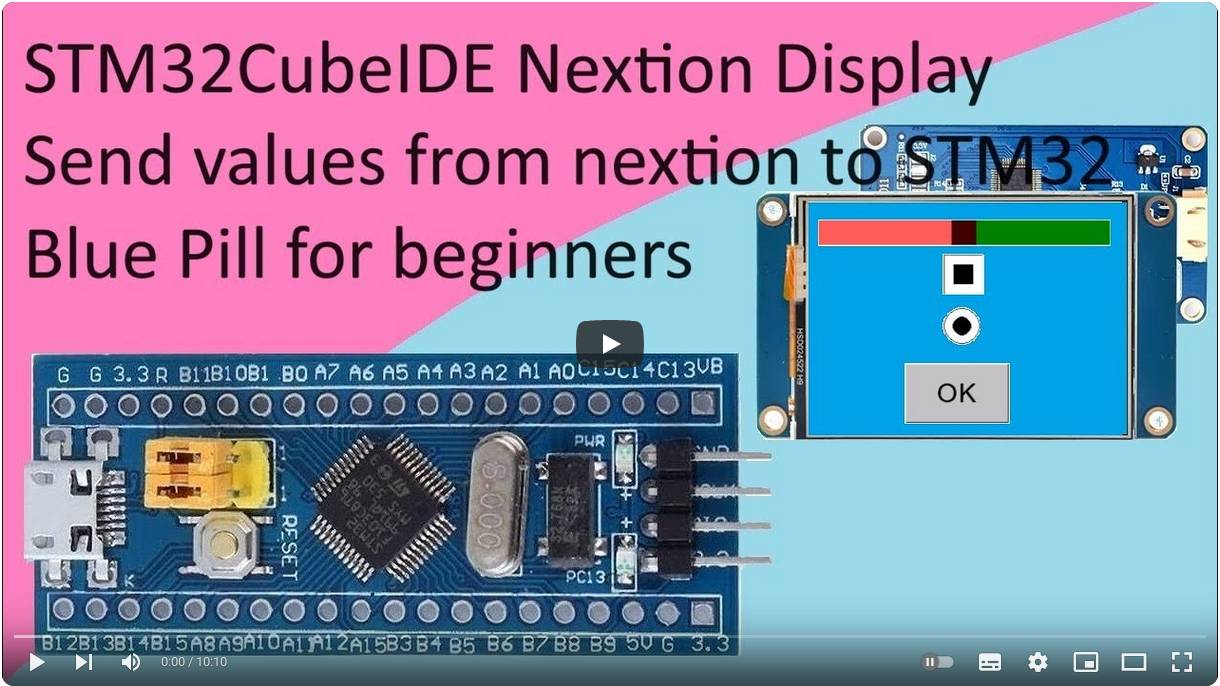 100. Sending values from nextion to STM32 using STM32CubeIDE
