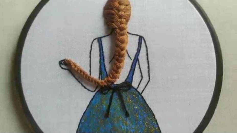 вышивка девочки