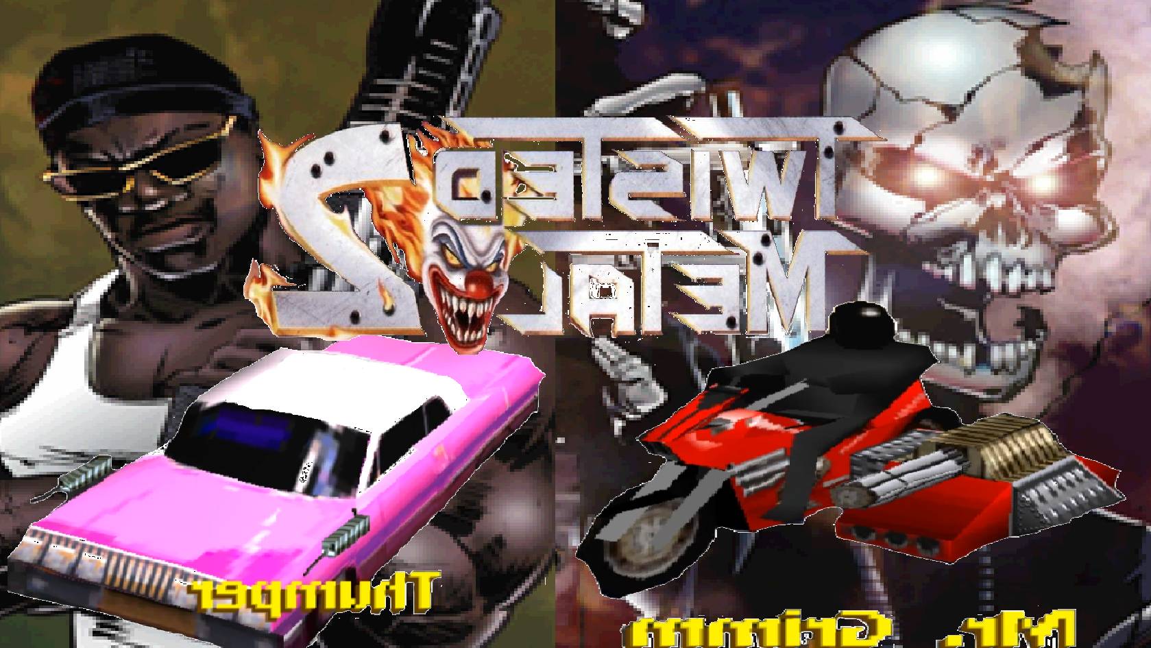 Twisted Metal 2 (PS1) Two Players Co-op Tournament: Thumper & Mr. Grimm