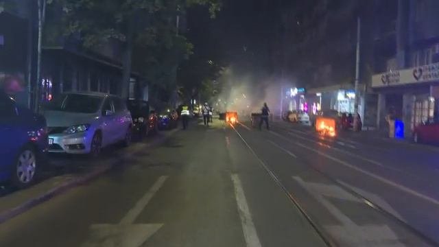 Ночная попытка майдана в Белграде.