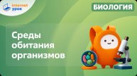 Среды обитания организмов. Знакомство с организмами различных сред обитания. Видеоурок по биологии