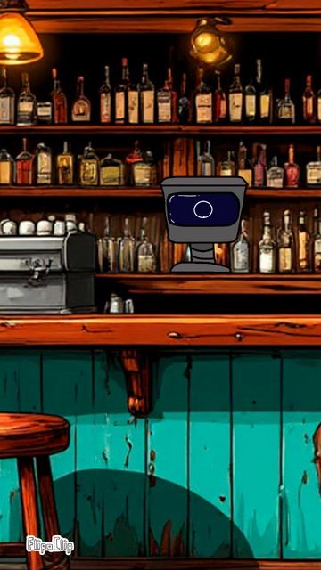 Андроид в кафешке. FlipaClip