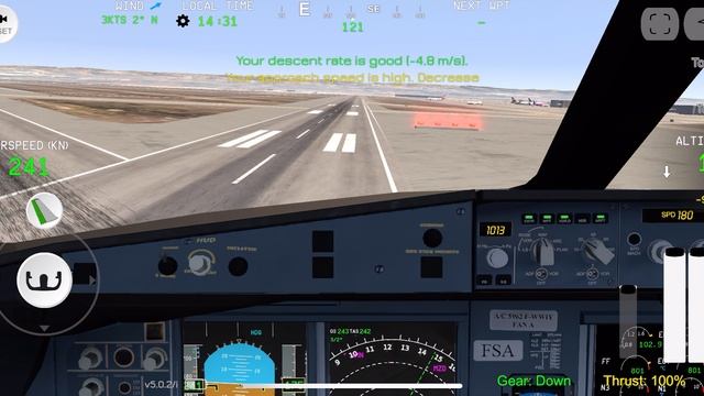Посадка самолета Airbus A 320-200