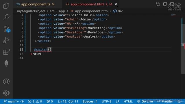 11. Control Flow Statements (@switch)