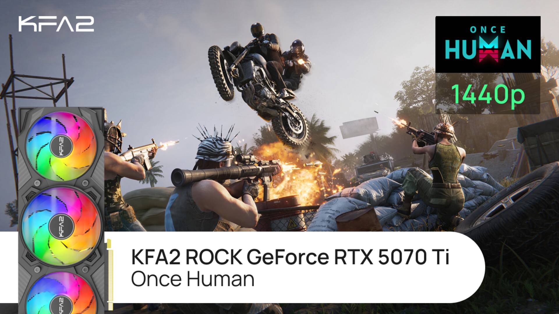 Тест видеокарты KFA2 ROCK GeForce RTX 5070 Ti | Once Human | 1440p (2K) разрешение