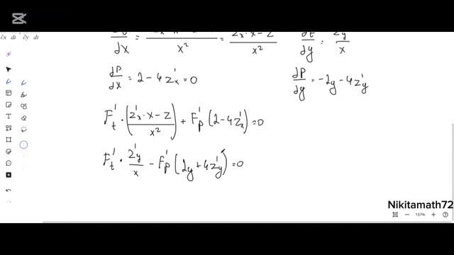 Функция Z(x, Y) задана неявно уравнением F(z/x, 2x-y²-4z)=0