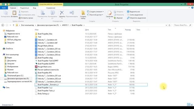 9.5 Моделирование кавитации гребного винта в ANSYS CFX (с набегающим потоком)