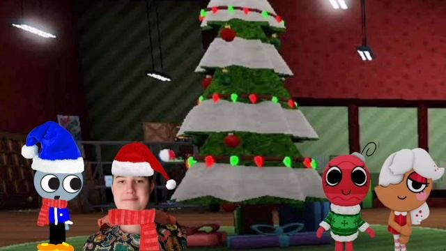 FNF версия dandy's world рожество с командой.