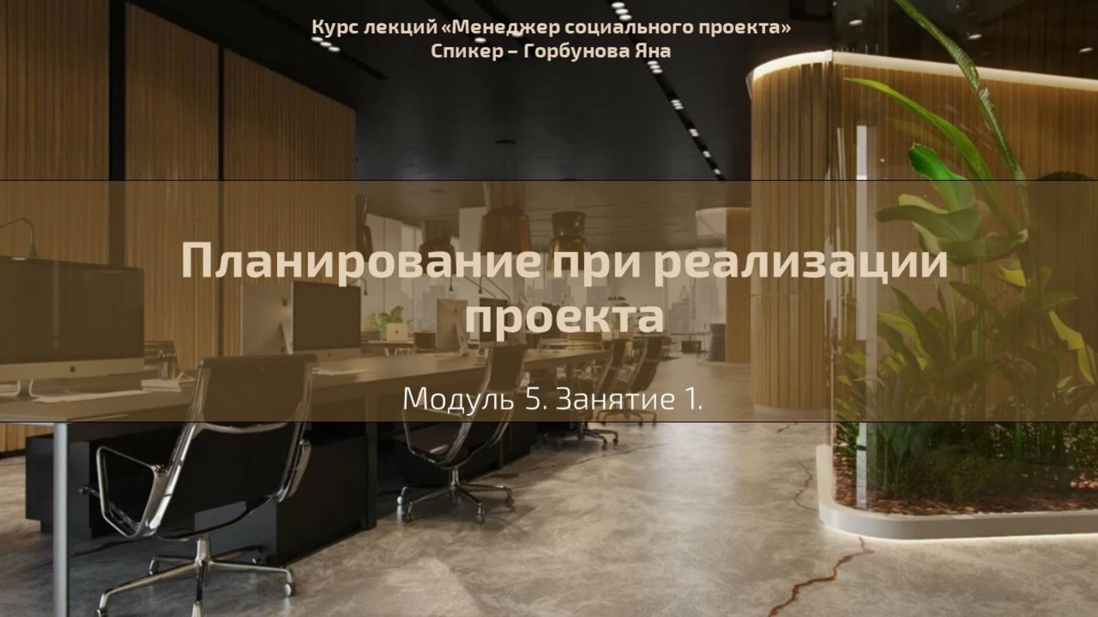 Долгосрочный курс лекций Менеджер социального проекта. Лекция 25