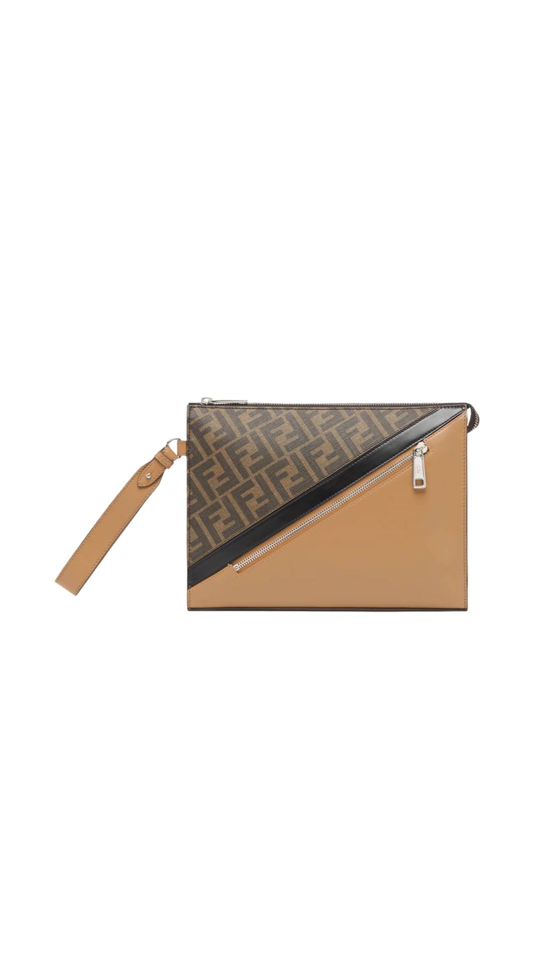 Клатч мужской FENDI Diagonal Flat Pouch Biege — обзор, распаковка, Unboxing, Review