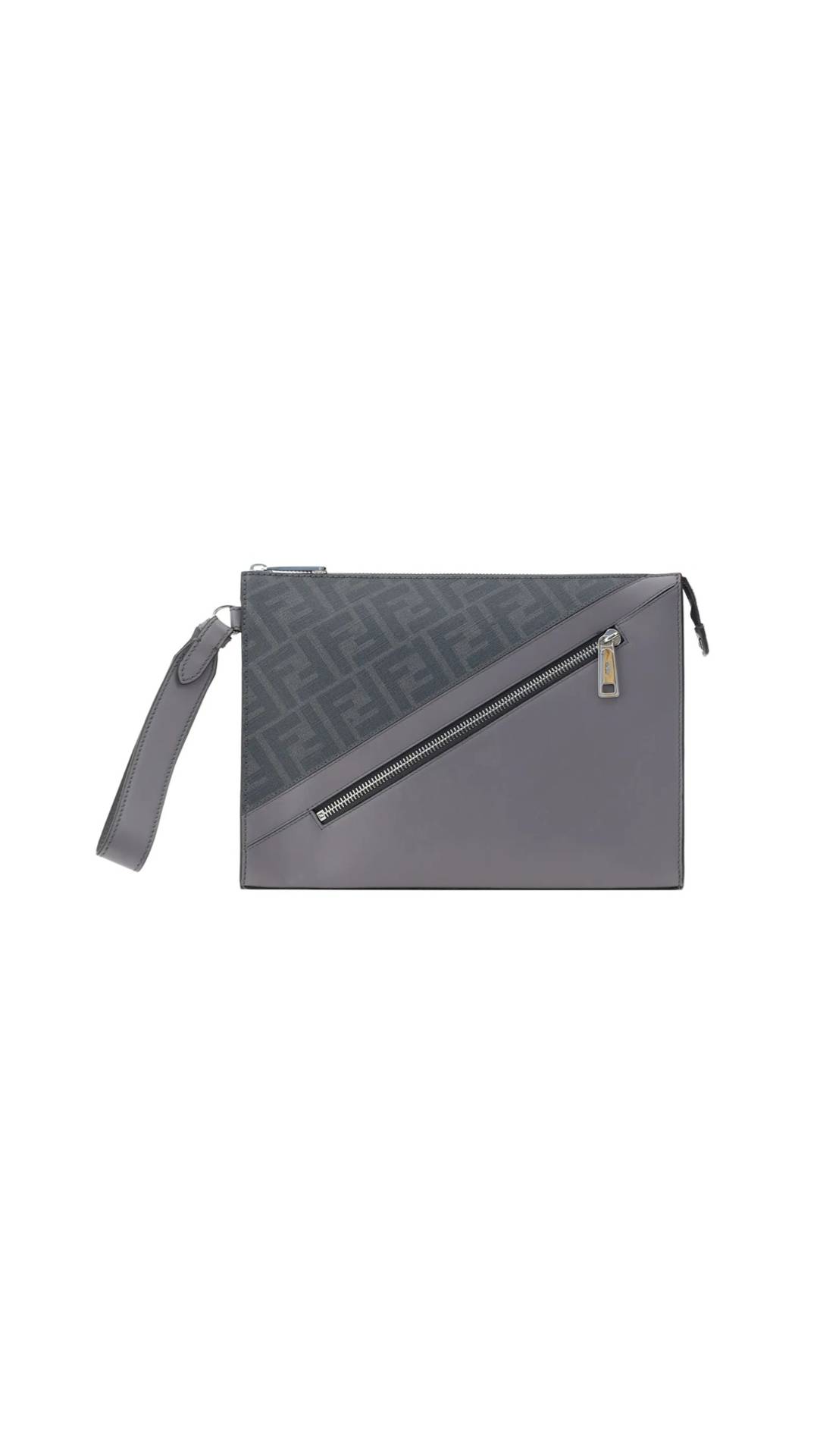 Клатч мужской FENDI Diagonal Flat Pouch Grey — обзор, распаковка, Unboxing, Review