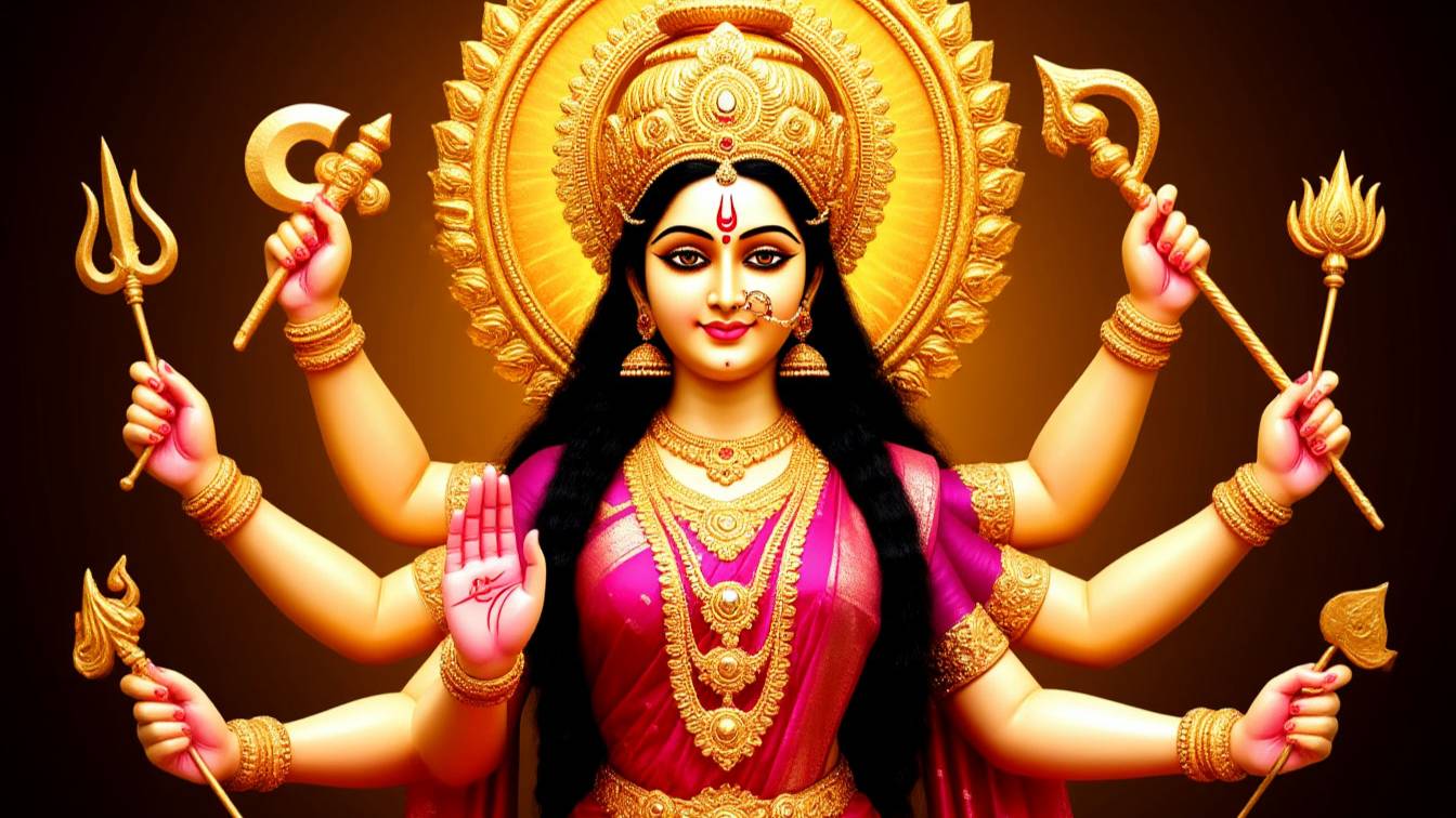 МАНТРА МОЩНОЙ ЗАЩИТЫ - МАНТРА ДУРГИ! 🔥 Ом Хрим Шрим Дум Сила, Процветание и Очищение от Зла! 🙏✨