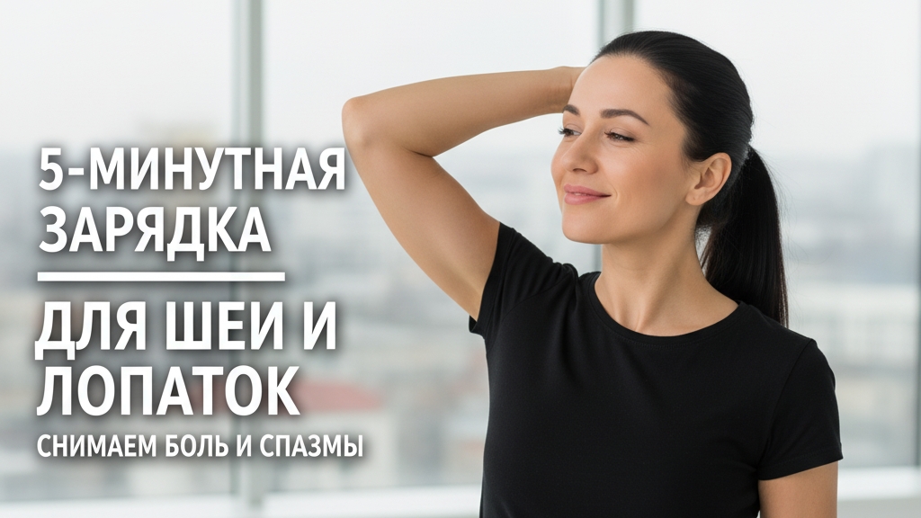 Утренняя зарядка для шеи и лопаток: 5 минут, чтобы снять спазмы и боль | Комплекс упражнений дома