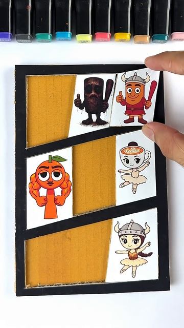 Italian Brainrot Simple vs Vikings vs Horror zombies cardboard craft #art #satisfyingvideo