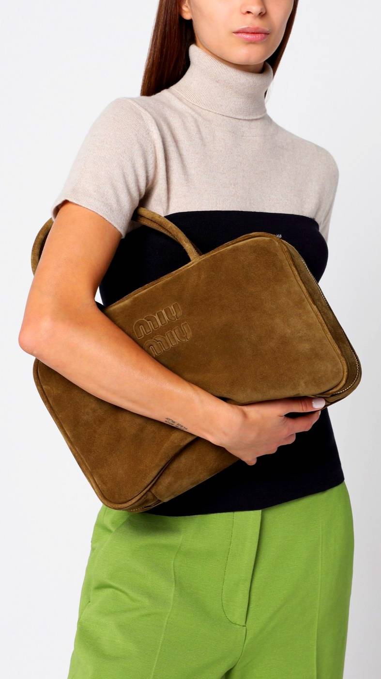 Сумка женская MIU MIU Suede Beau Bag Olive Green — обзор, распаковка, Unboxing, Review