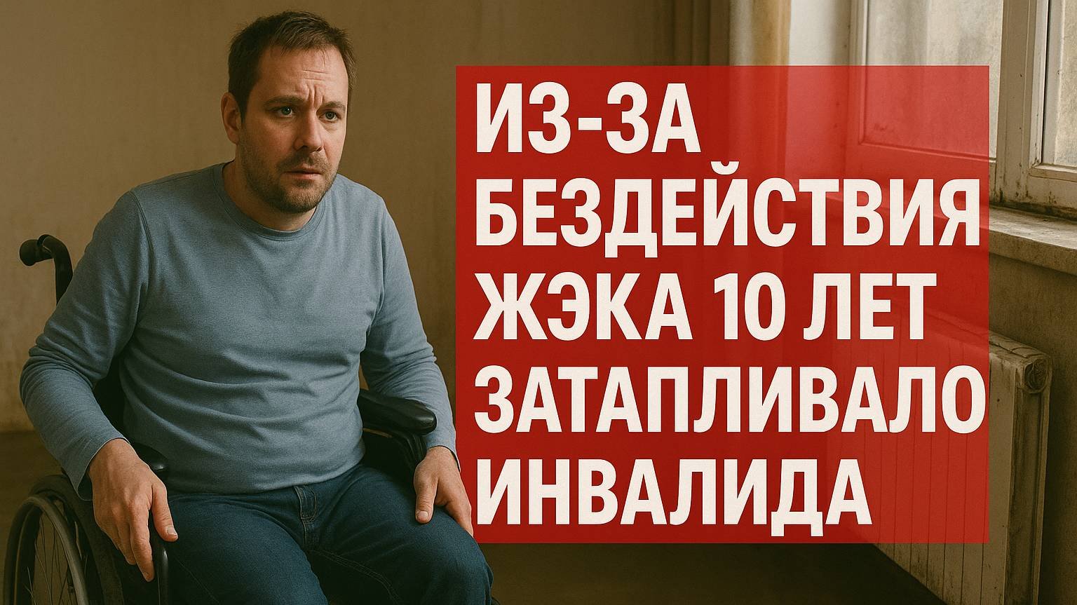 ИЗ-ЗА БЕЗДЕЙСТВИЯ ЖЭКА 10 ЛЕТ ЗАТАПЛИВАЛО ИНВАЛИДА!