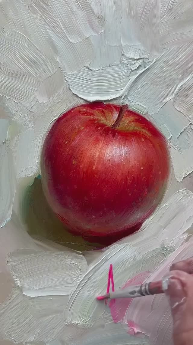 Суть живописи на примере рисунка яблока.