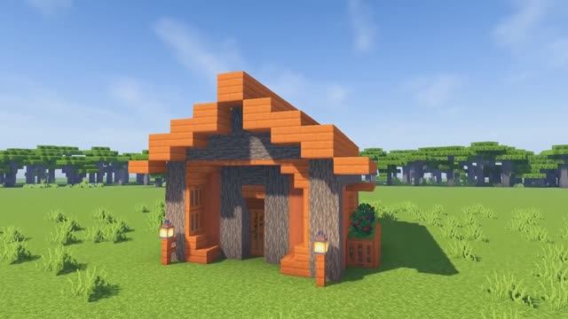 Как Построить Красивый Дом из Акации в Майнкрафт! Minecraft!