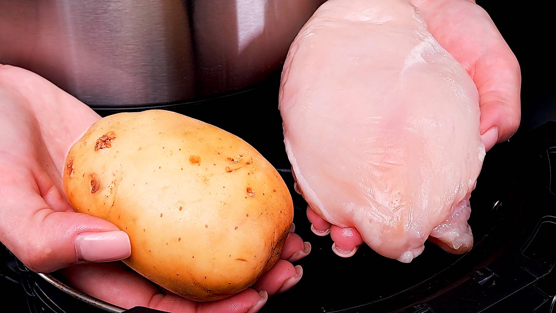 Куриное филе и картофель - готовый ужин для всей семьи в аэрогриле