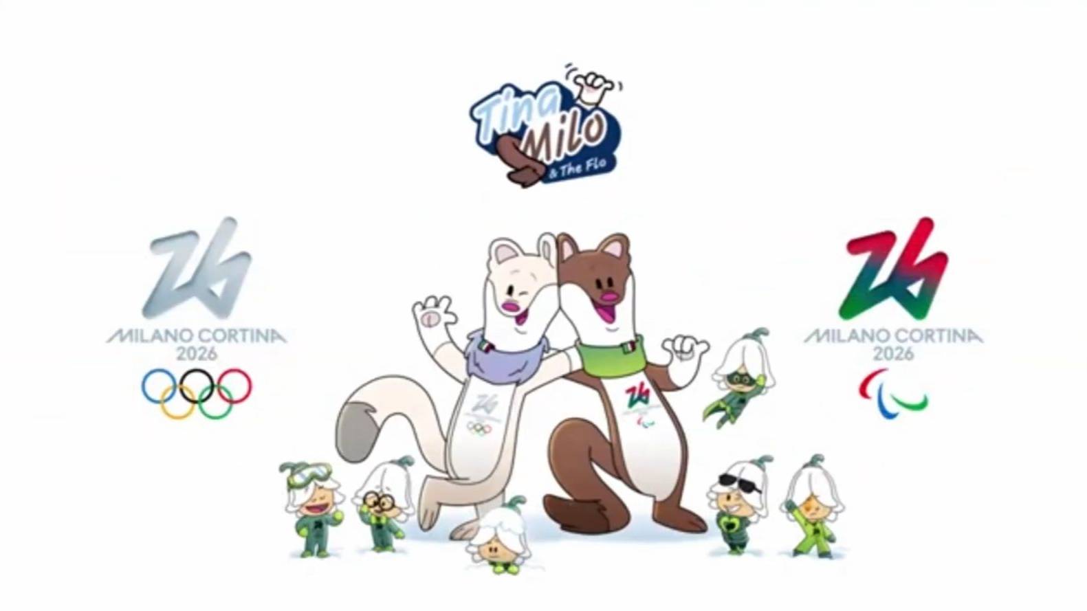 Tina e Milo - Le mascotte ufficiale de Giochi Olimpici e Paralimpici Invernali Milano-Cortina 26